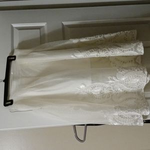 Tags off but never worn White lace skirt with slip attached